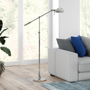 Adjustable Swing Arm Lamp With Nickel Cone